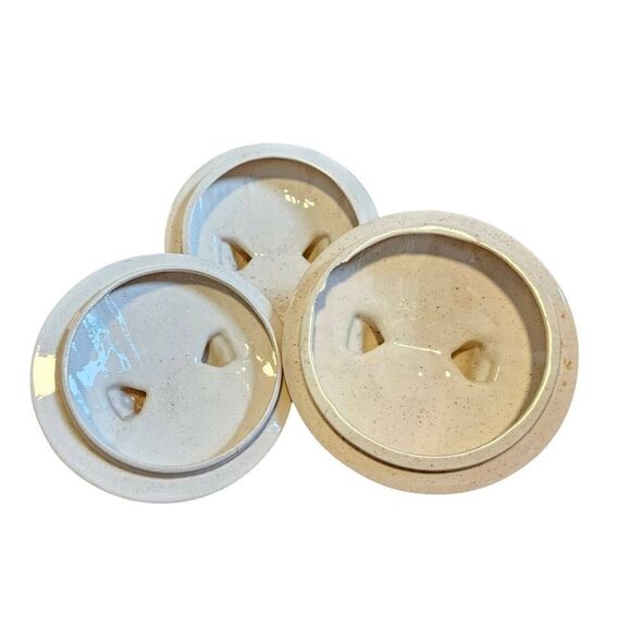 Vintage 3 pc Butterfly Mushroom Canister Set - Picture 3 of 5